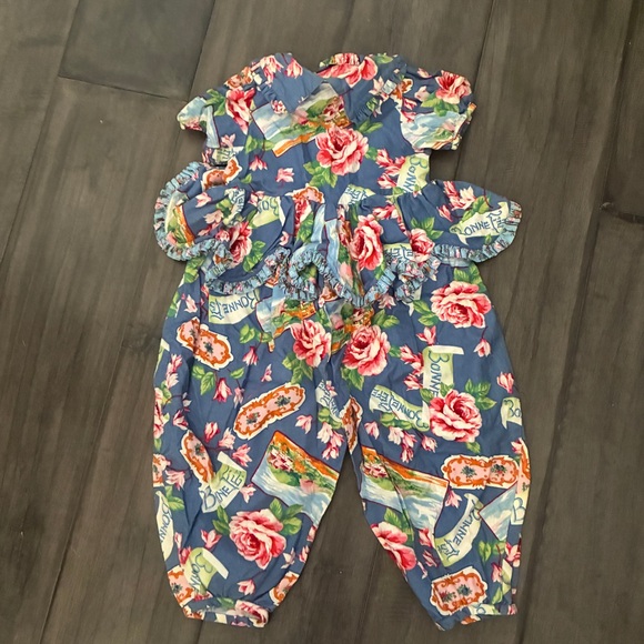 Vintage Mousefeathers Floral Ruffled Romper - Size 4 - Picture 7 of 14